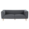 3-Sitzer-Sofa mit Samtbezug, anthrazitgrau